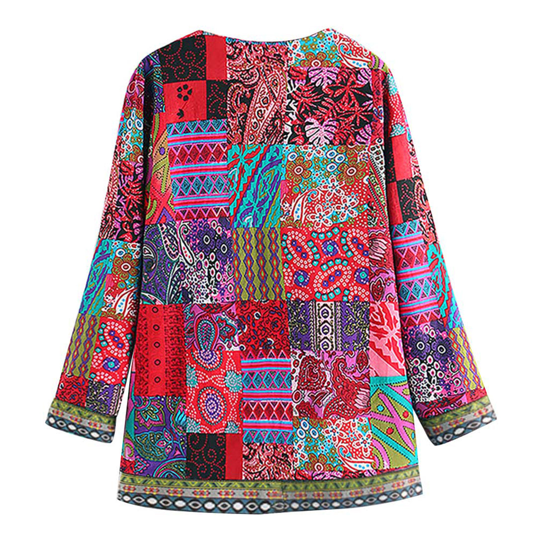 Bohemian Patchwork Jas met Kleurrijk Design