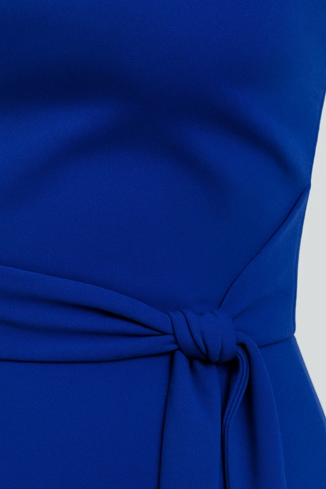 Blauwe Elegante One Shoulder Maxi Jurk